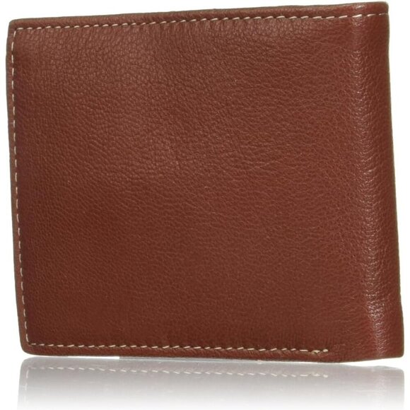 Men Brown Leather Passcase Security RFID One Size - Picture 2 of 5